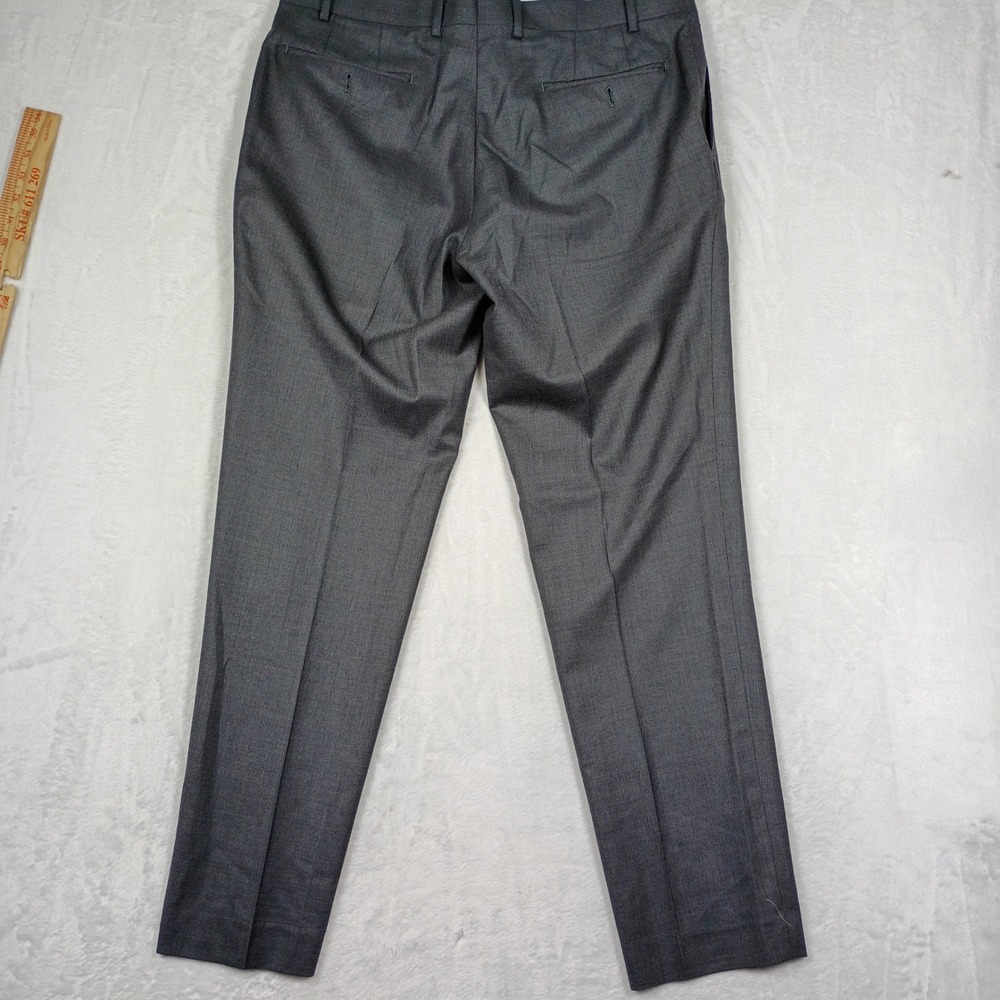 Indochino Yaletown 52 Mens Grey Dress Pants Flat‎ Front Trousers size 36 - Picture 3 of 7